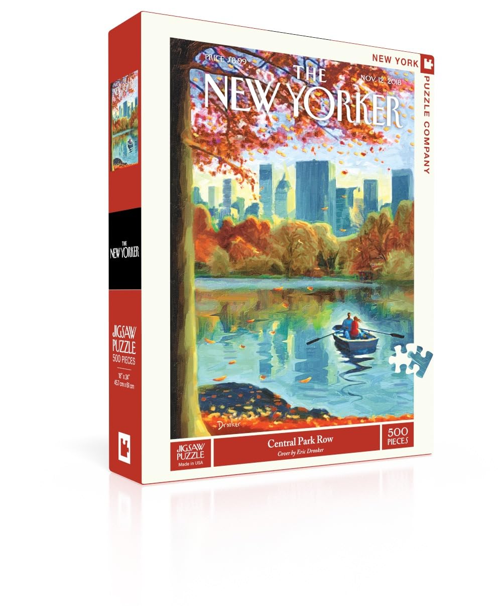 New York Puzzle Company 500 Piece Jigsaw Puzzle for Family Game Nights - New Yorker Central Park Row by Eric Drooker